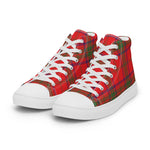 Plaid Tartan Men High Top Sneakers Clan Ross Modern Plaid Converse High Tops Sneakers, Converse Christmas Sneakers