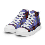 Plaid Tartan Men High Top Sneakers Clan Rutherford Plaid Converse High Tops Sneakers, Converse Christmas Sneakers