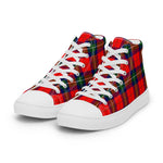 Plaid Tartan Men High Top Sneakers Clan Ruthven Plaid Converse High Tops Sneakers, Converse Christmas Sneakers