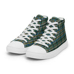 Plaid Tartan Men High Top Sneakers Clan Scott Green Ancient Plaid Converse High Tops Sneakers, Converse Christmas Sneakers