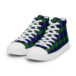 Plaid Tartan Men High Top Sneakers Clan Sempill Plaid Converse High Tops Sneakers, Converse Christmas Sneakers