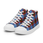 Plaid Tartan Men High Top Sneakers Clan Skirving Plaid Converse High Tops Sneakers, Converse Christmas Sneakers