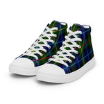 Plaid Tartan Men High Top Sneakers Clan Smith Modern Plaid Converse High Tops Sneakers, Converse Christmas Sneakers