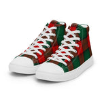 Plaid Tartan Men High Top Sneakers Clan Stewart Atholl Modern Plaid Converse High Tops Sneakers, Converse Christmas Sneakers