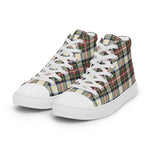 Plaid Tartan Men High Top Sneakers Clan Stewart Dress Ancient Plaid Converse High Tops Sneakers, Converse Christmas Sneakers