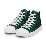 Plaid Tartan Men High Top Sneakers Clan Stewart Hunting Modern Plaid Converse High Tops Sneakers, Converse Christmas Sneakers