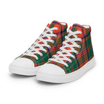 Plaid Tartan Men High Top Sneakers Clan Stewart of Appin Ancient Plaid Converse High Tops Sneakers, Converse Christmas Sneakers