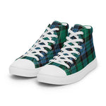 Plaid Tartan Men High Top Sneakers Clan Stewart Old Ancient Plaid Converse High Tops Sneakers, Converse Christmas Sneakers
