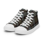 Plaid Tartan Men High Top Sneakers Clan Stewart Old Weathered Plaid Converse High Tops Sneakers, Converse Christmas Sneakers