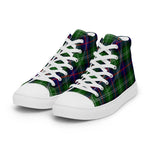Plaid Tartan Men High Top Sneakers Clan Sutherland Modern Plaid Converse High Tops Sneakers, Converse Christmas Sneakers