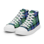 Plaid Tartan Men High Top Sneakers Clan Sutherland Old Ancient Plaid Converse High Tops Sneakers, Converse Christmas Sneakers