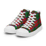 Scotstee Shop - Scotstee Shop Plaid Tartan High Top Sneakers Clan MacCulloch Plaid Converse High Tops Sneakers, Converse Christmas Sneakers