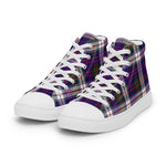 Scotstee Shop - Scotstee Shop Plaid Tartan High Top Sneakers Clan MacDonald Dress Modern Plaid Converse High Tops Sneakers, Converse Christmas Sneakers
