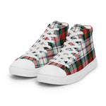 Scotstee Shop - Scotstee Shop Plaid Tartan High Top Sneakers Clan MacDuff Dress Modern Plaid Converse High Tops Sneakers, Converse Christmas Sneakers