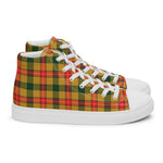 Plaid Tartan Men High Top Sneakers Clan Baxter Plaid Converse High Tops Sneakers, Converse Christmas Sneakers