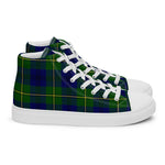Tartan Men High Top Shoes Clan Johnston Modern Plaid Converse High Tops Sneakers, Converse Christmas Sneakers Plaid High Top Shoes For Men