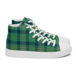 Tartan Men High Top Shoes Clan Kennedy Ancient Plaid Converse High Tops Sneakers, Converse Christmas Sneakers Plaid High Top Shoes For Men