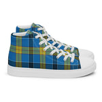 Tartan Men High Top Shoes Clan Laing Plaid Converse High Tops Sneakers, Converse Christmas Sneakers Plaid High Top Shoes For Men