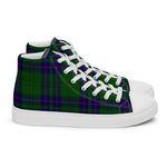 Tartan Men High Top Shoes Clan Lockhart Modern Plaid Converse High Tops Sneakers, Converse Christmas Sneakers Plaid High Top Shoes For Men