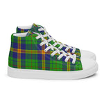 Tartan Men High Top Shoes Clan New Mexico Plaid Converse High Tops Sneakers, Converse Christmas Sneakers Plaid High Top Shoes For Men