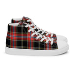 Tartan Men High Top Shoes Clan Norwegian Night Plaid Converse High Tops Sneakers, Converse Christmas Sneakers Plaid High Top Shoes For Men