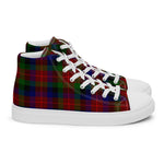 Tartan Men High Top Shoes Clan Tennant Plaid Converse High Tops Sneakers, Converse Christmas Sneakers Plaid High Top Shoes For Men