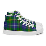 Tartan Men High Top Shoes Clan Turnbull Hunting Plaid Converse High Tops Sneakers, Converse Christmas Sneakers Plaid High Top Shoes For Men