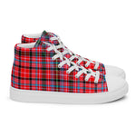 Tartan Men High Top Shoes Clan Udny Plaid Converse High Tops Sneakers, Converse Christmas Sneakers Plaid High Top Shoes For Men