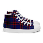 Plaid Tartan Men High Top Sneakers Clan Wedderburn Plaid Converse High Tops Sneakers, Converse Christmas Sneakers