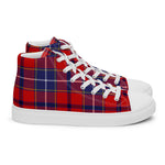 Plaid Tartan Men High Top Sneakers Clan Wishart Dress Plaid Converse High Tops Sneakers, Converse Christmas Sneakers