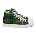 Plaid Tartan Men High Top Sneakers Clan Reid Green Plaid Converse High Tops Sneakers, Converse Christmas Sneakers