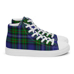 Plaid Tartan Men High Top Sneakers Clan Robertson Hunting Modern Plaid Converse High Tops Sneakers, Converse Christmas Sneakers