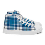 Plaid Tartan Men High Top Sneakers Clan Robertson Plaid Converse High Tops Sneakers, Converse Christmas Sneakers