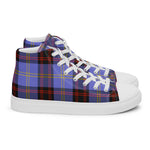 Plaid Tartan Men High Top Sneakers Clan Rutherford Plaid Converse High Tops Sneakers, Converse Christmas Sneakers