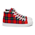 Plaid Tartan Men High Top Sneakers Clan Ruthven Plaid Converse High Tops Sneakers, Converse Christmas Sneakers