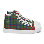 Plaid Tartan Men High Top Sneakers Clan Shaw Green Modern Plaid Converse High Tops Sneakers, Converse Christmas Sneakers