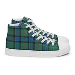 Plaid Tartan Men High Top Sneakers Clan Sinclair Hunting Ancient Plaid Converse High Tops Sneakers, Converse Christmas Sneakers