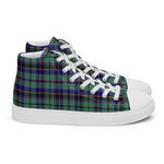 Plaid Tartan Men High Top Sneakers Clan Stevenson Plaid Converse High Tops Sneakers, Converse Christmas Sneakers