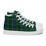 Plaid Tartan Men High Top Sneakers Clan Stewart Hunting Modern Plaid Converse High Tops Sneakers, Converse Christmas Sneakers