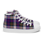 Scotstee Shop - Scotstee Shop Plaid Tartan High Top Sneakers Clan MacDonald Dress Modern Plaid Converse High Tops Sneakers, Converse Christmas Sneakers