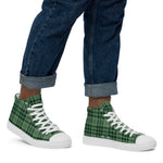 Scotstee Shop - Scotstee Shop Plaid Tartan High Top Sneakers Clan MacDonald Lord Of The Isles Plaid Converse High Tops Sneakers, Converse Christmas Sneakers