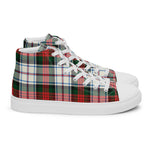Scotstee Shop - Scotstee Shop Plaid Tartan High Top Sneakers Clan MacDuff Dress Modern Plaid Converse High Tops Sneakers, Converse Christmas Sneakers