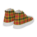 Plaid Tartan Men High Top Sneakers Clan Baxter Plaid Converse High Tops Sneakers, Converse Christmas Sneakers