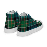 Tartan Men High Top Shoes Clan Kirkpatrick Plaid Converse High Tops Sneakers, Converse Christmas Sneakers Plaid High Top Shoes For Men