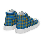 Tartan Men High Top Shoes Clan Laing Hunting Plaid Converse High Tops Sneakers, Converse Christmas Sneakers Plaid High Top Shoes For Men