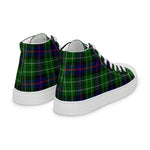 Tartan Men High Top Shoes Clan Leslie Hunting Plaid Converse High Tops Sneakers, Converse Christmas Sneakers Plaid High Top Shoes For Men