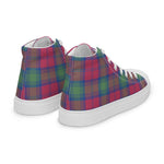 Tartan Men High Top Shoes Clan Lindsay Ancient Plaid Converse High Tops Sneakers, Converse Christmas Sneakers Plaid High Top Shoes For Men