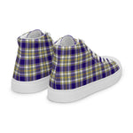 Tartan Men High Top Shoes Clan Livingstone Plaid Converse High Tops Sneakers, Converse Christmas Sneakers Plaid High Top Shoes For Men