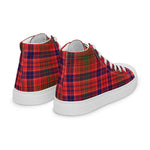 Tartan Men High Top Shoes Clan Lumsden Modern Plaid Converse High Tops Sneakers, Converse Christmas Sneakers Plaid High Top Shoes For Men