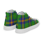 Tartan Men High Top Shoes Clan New Mexico Plaid Converse High Tops Sneakers, Converse Christmas Sneakers Plaid High Top Shoes For Men